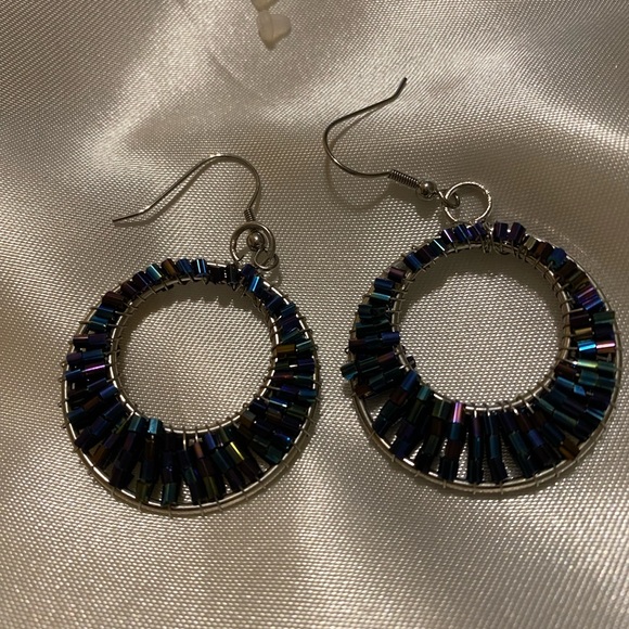 Beaded Elegance Earrings made with Surgical Steel - Picture 5 of 7